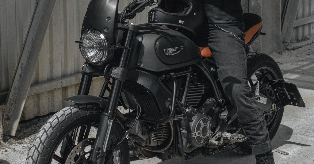 Pando Moto Steel Black 02 Slim Fit Dyneema® Motorcycle Jeans - Chromeburner